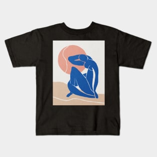 Blue nude under the sun Henri Matisse abstract art Kids T-Shirt